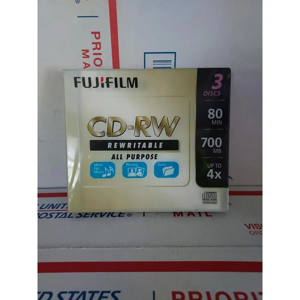 FUJIFILM CD-R 3 Pack 80 Min 700 Mb Compact Disc Recordables NEW SEALED #191